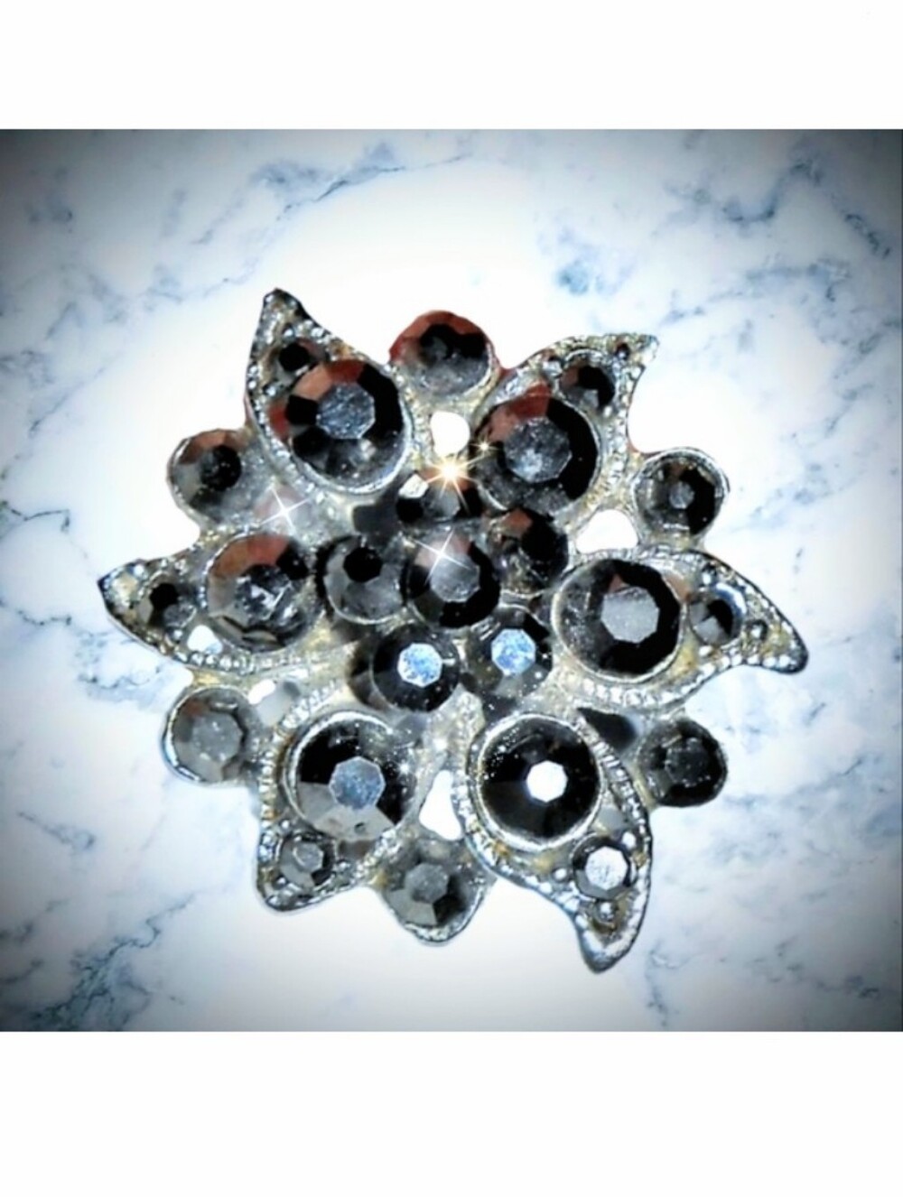 Spanish Marcasite Stone Costume Jewelry Ring